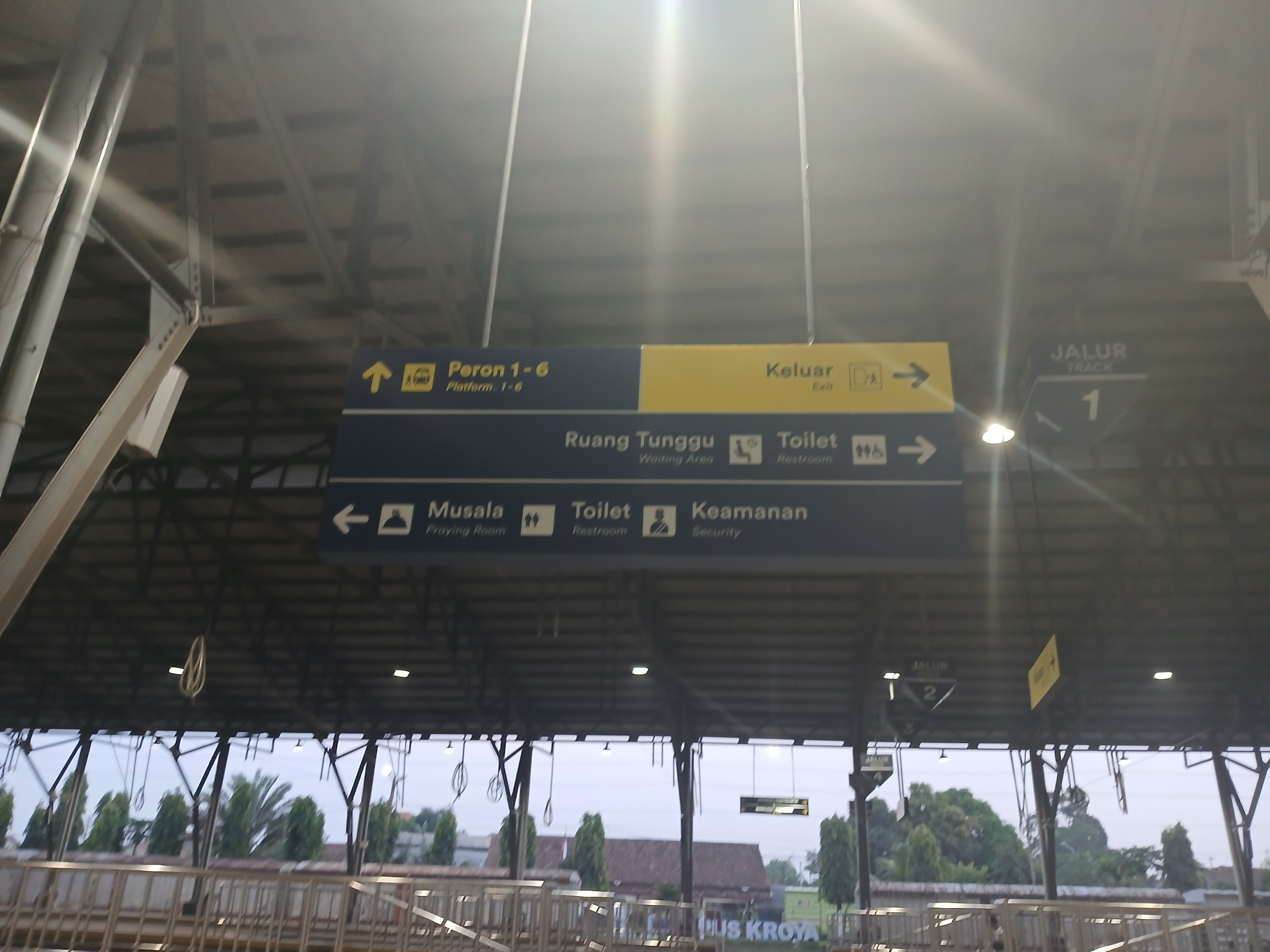 Petunjuk arah stasiun kroya di Stasiun Indonesia - foto kereta api terbaru