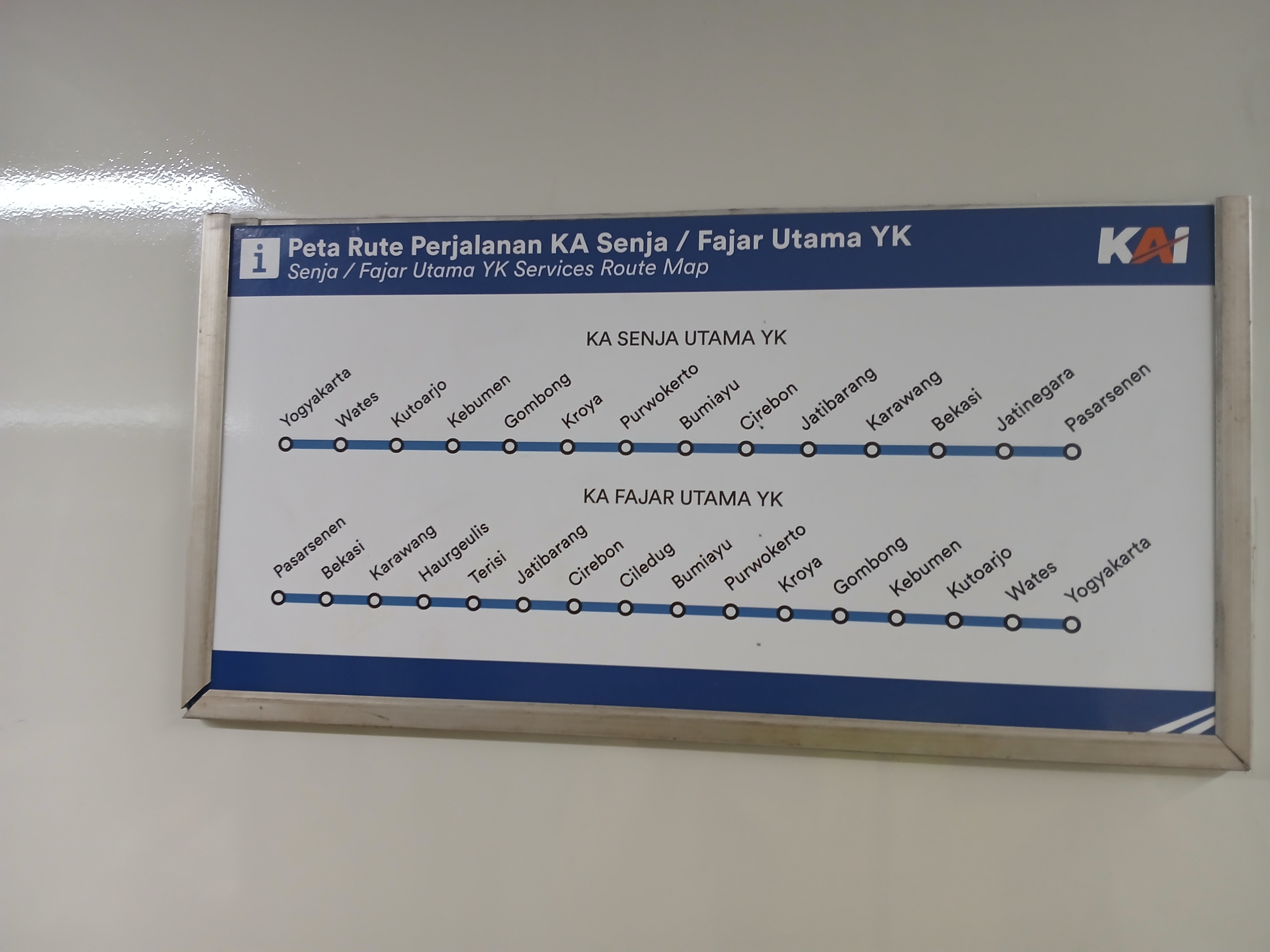 Rute perjalanan ka senja / fajar yk pp