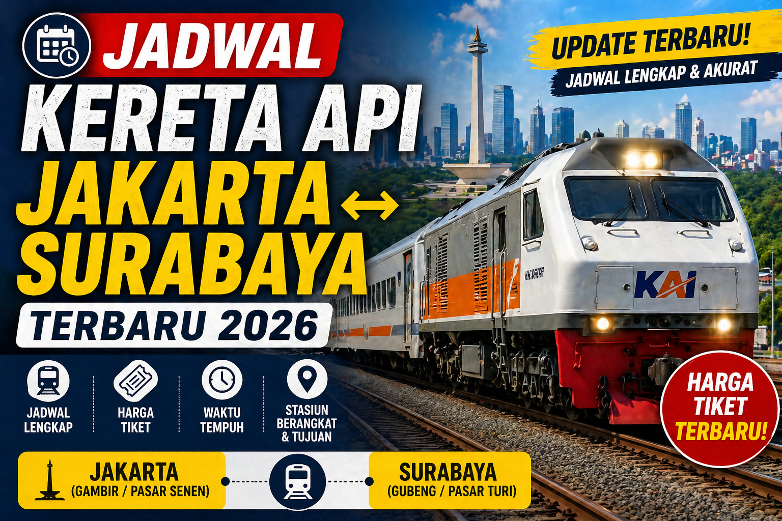 Jadwal Kereta Api Jakarta Surabaya Terbaru 2026
