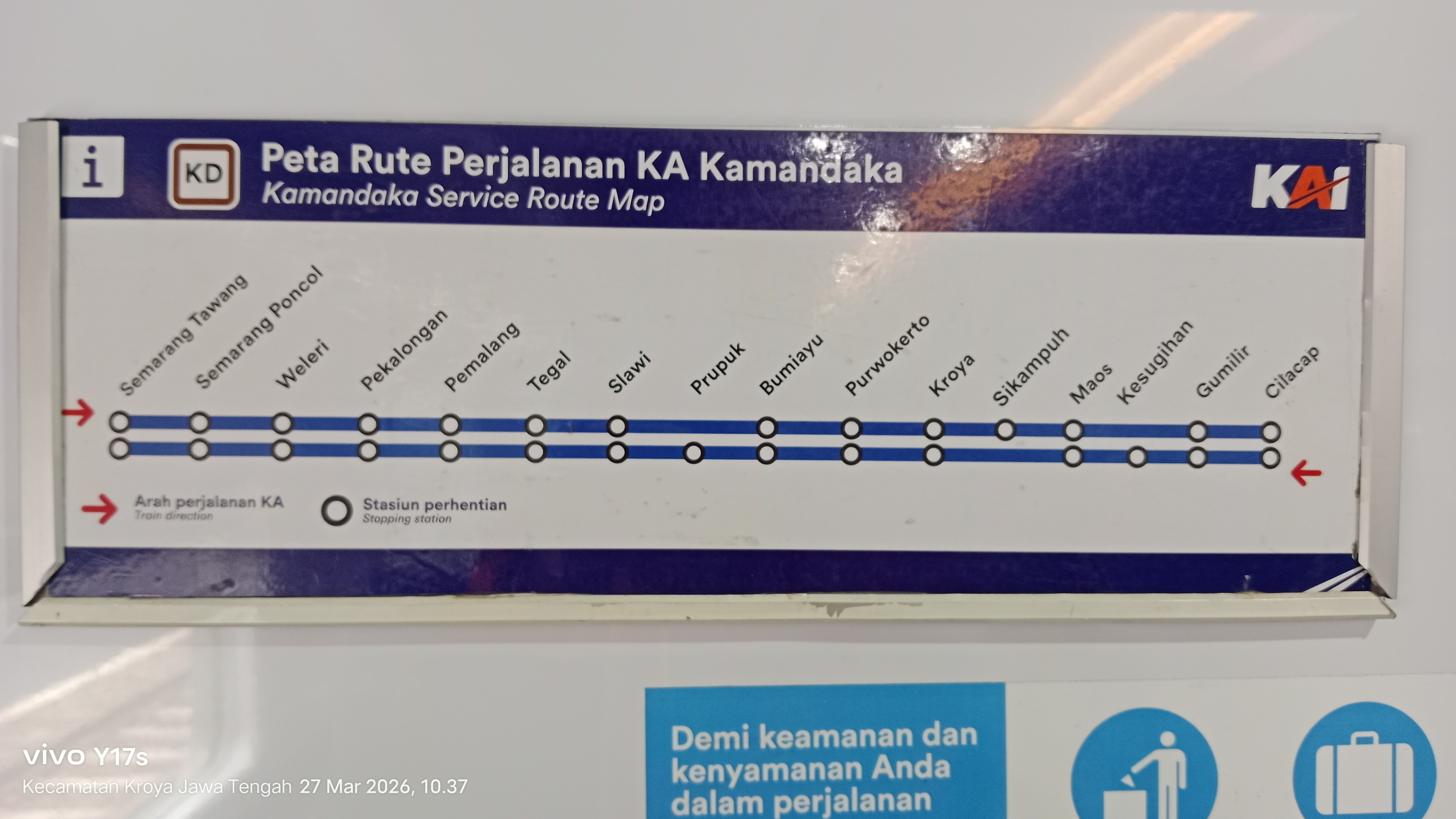 Rute Perjalanan KA KAMANDAKA SMT-CP PP di Stasiun Indonesia - foto kereta api terbaru