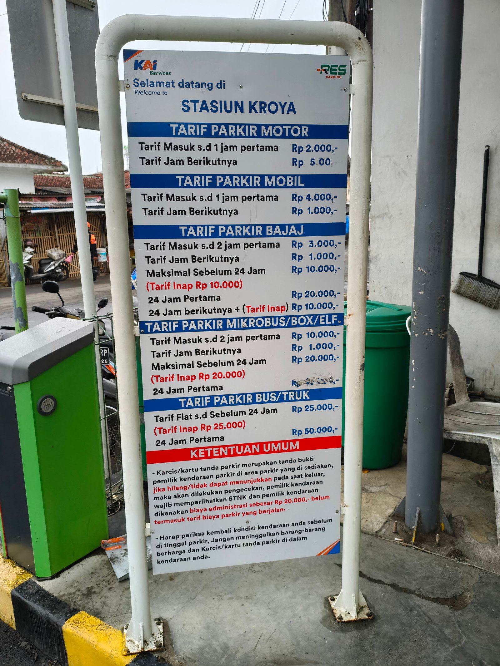 Tarif Parkir Stasiun Kroya: Biaya Motor, Mobil, dan Parkir Inap