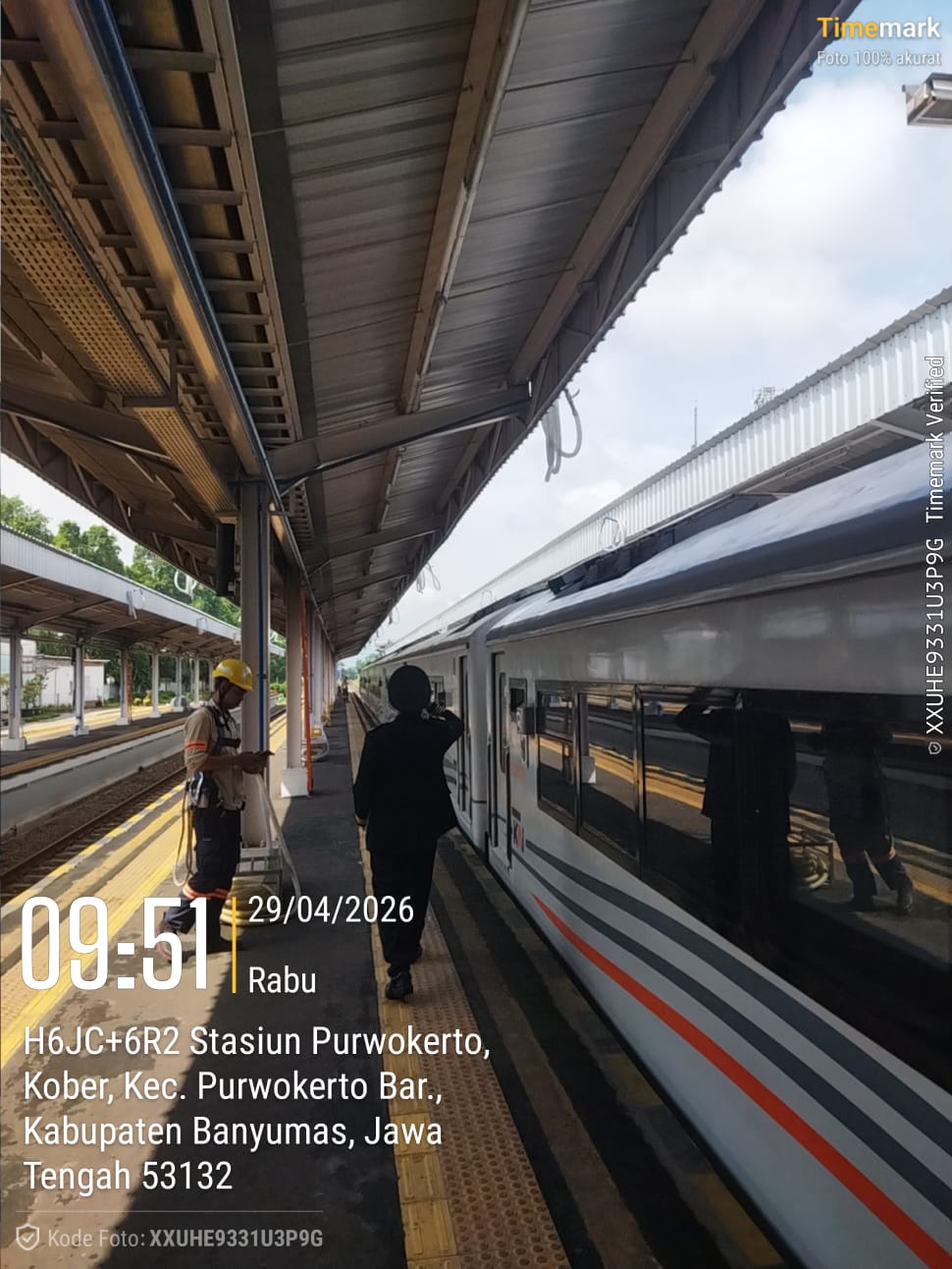 Update posisi kereta api 54 Purwojaya
