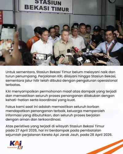 Insiden Kecelakaan KA 4 ARGO BROMO ANGGREK DAN KRL 5568