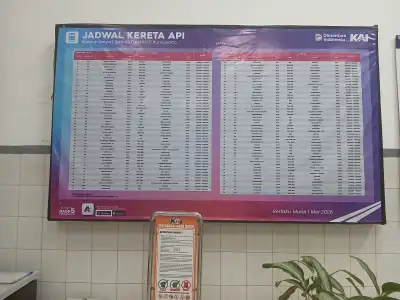 Perubahan jadwal kereta api di stasiun kroya mulai 1 mei 2026