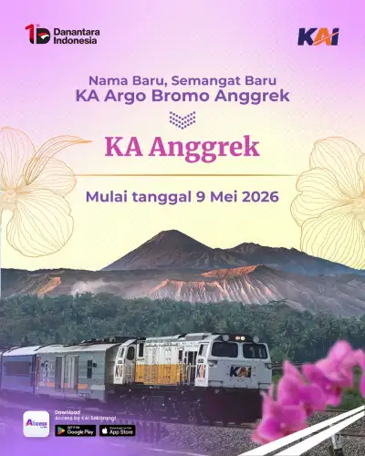 Perubahan nama KA ARGO BROMO ANGGREK menjadi KA ANGGREK