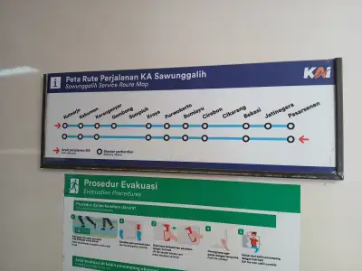 Peta rute kereta api sawunggalih tujuan stasiun pasar senen
