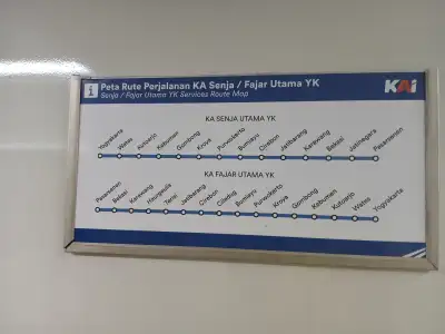 Rute perjalanan ka senja / fajar yk pp