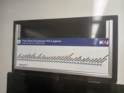 Rute yang di lalui kereta api logawa tujuan stasiun ketapang