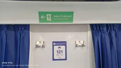 Stiker Call Center 121 di Kereta api Yogyakarta - Gambir PP