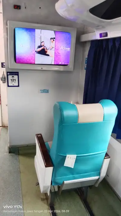 Tempat Duduk Prioritas Eksekutif  Kereta Api 7007C Tambahan Yogyakarta - Gambir PP
